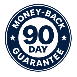 90 day money-back guarantee seal